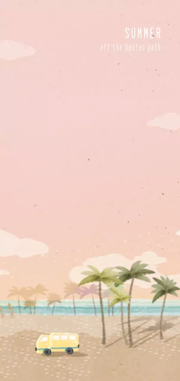 Pink Minimal Summer Invitation Wallpaper