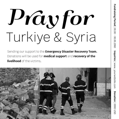 black and white photo disaster aid rescue in white and black