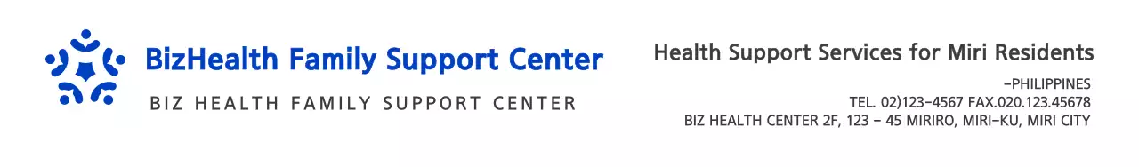 Blue and black clean symbol logo style for informing and promoting family support center information