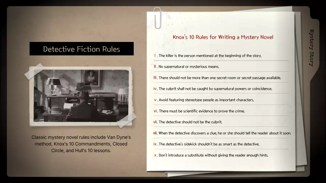 Beige Retro Mystery Storybook Presentation