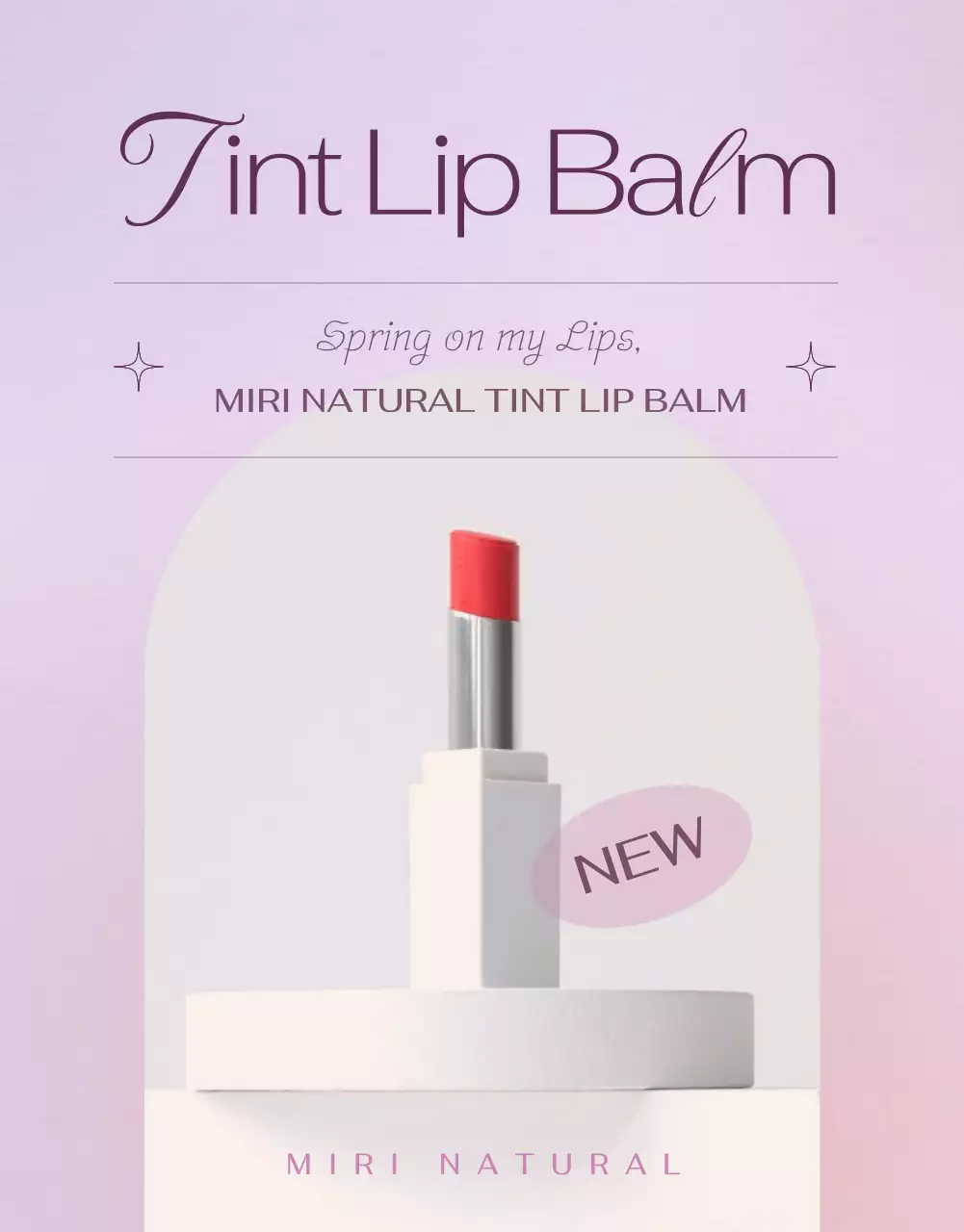 Pink Modern Lip Balm Promotion Poster