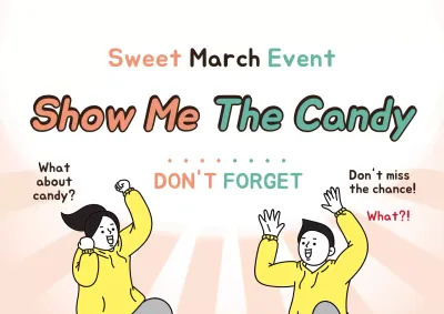 Orange Trendy Candy Event Promotion Poster