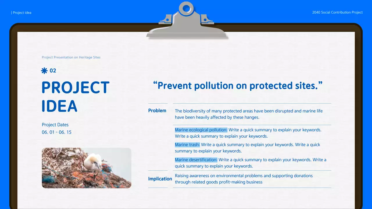 Presentasi Warisan Profesional Biru