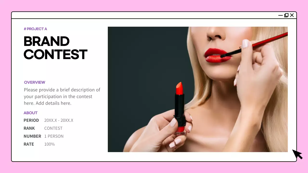 Portfolio of colorful computer screen concepts