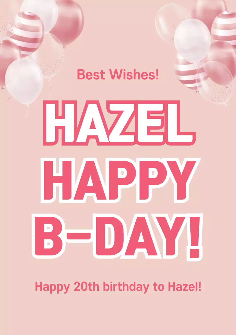 Simple happy birthday promotional design poster in pink color