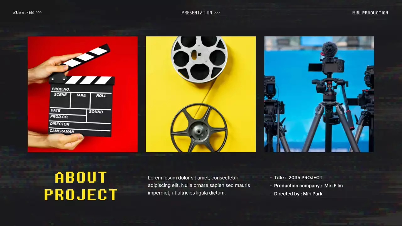 Video proposal for a colorful retro broadcast concept