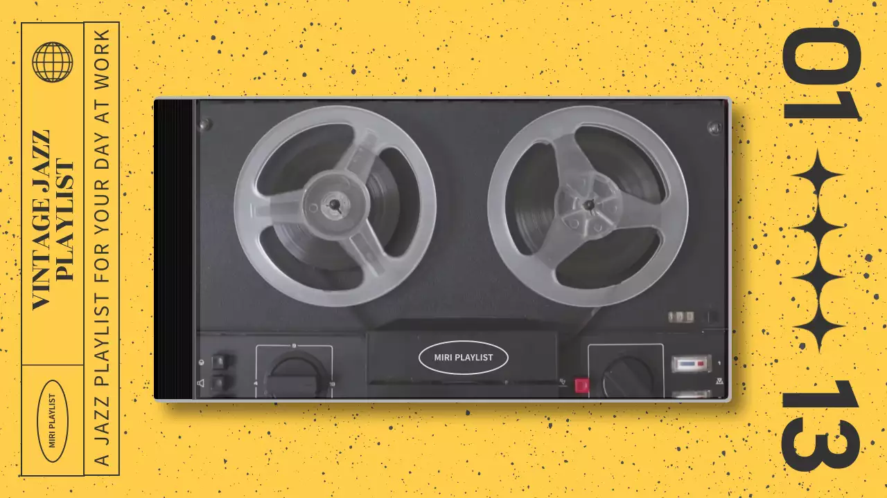 노란색과 검정색의 빈티지한 입체 카세트 케이스