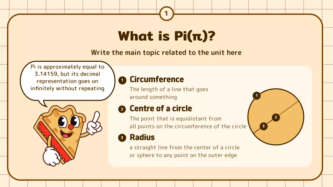 Cute Cartoon Circumference Training in Beige and Brown