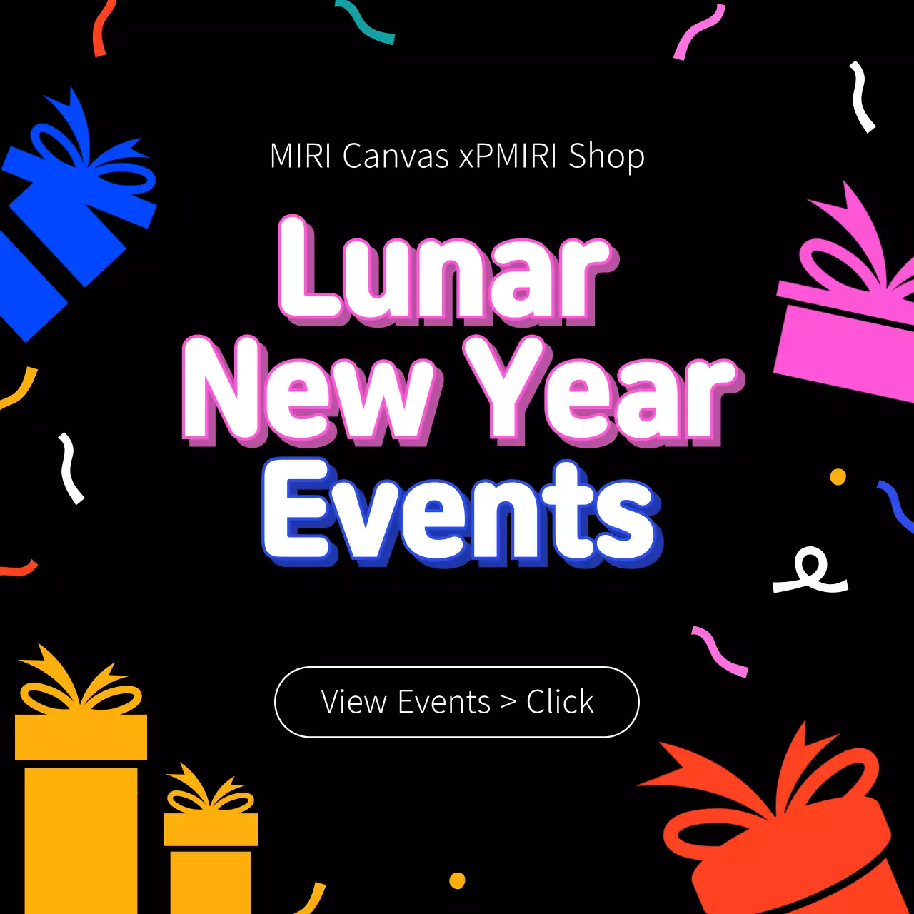 블랙 페스티벌 새해 프로모션 소셜 미디어 게시물