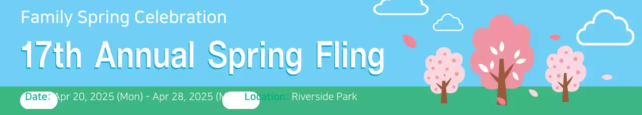 Banner de anúncio de evento simples azul