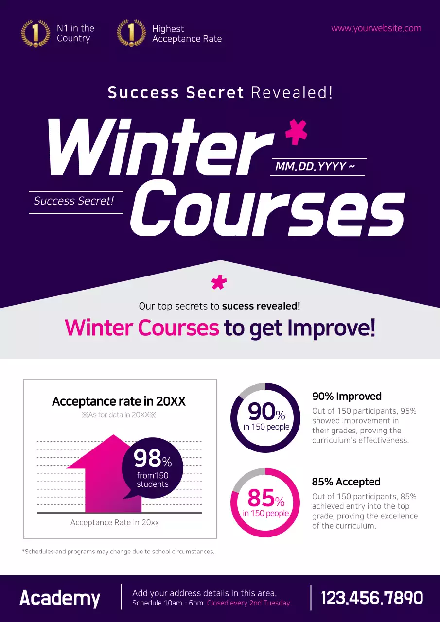 Purple Modern Education Promotion Poster