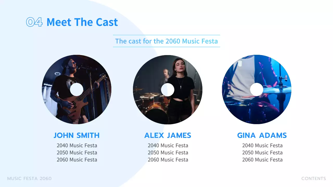 Blue Modern Music Plan Presentation