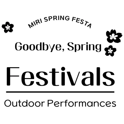 Mempromosikan acara festival musim semi dengan konsep emosional yang menampilkan ilustrasi bunga sakura hitam yang sederhana