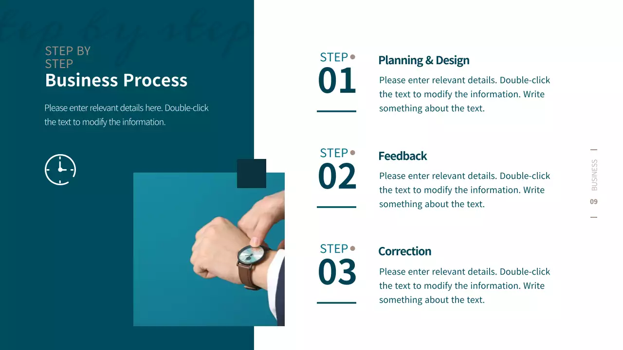 A simple business proposal in turquoise and brown.