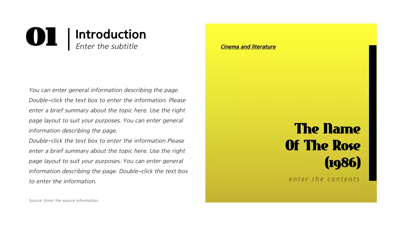 Yellow Modern Cinema Presentation