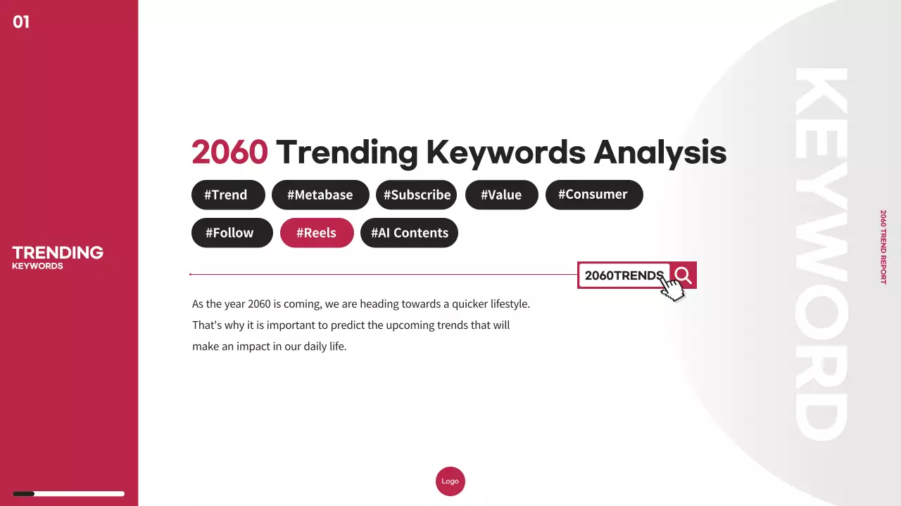 Marketing Trends Report Theme with Pink Color Chip