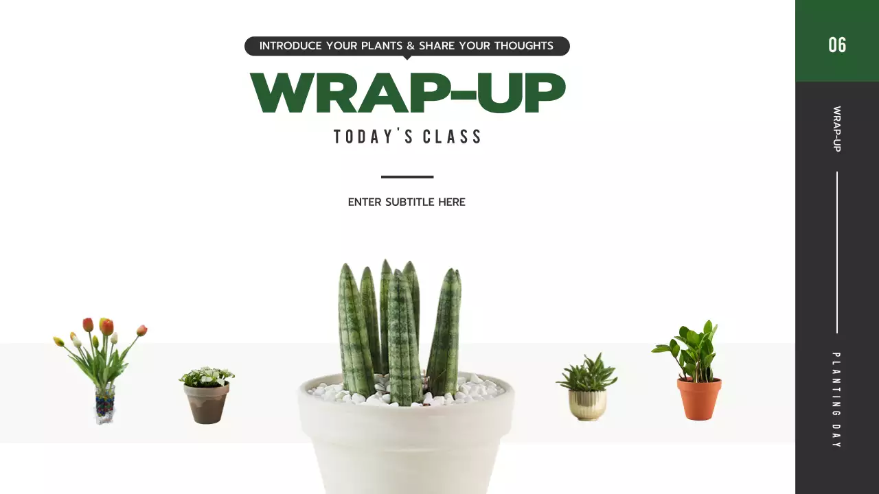 초록색상에 식물을 활용한 깔끔한 식목일 프로그램 안내서