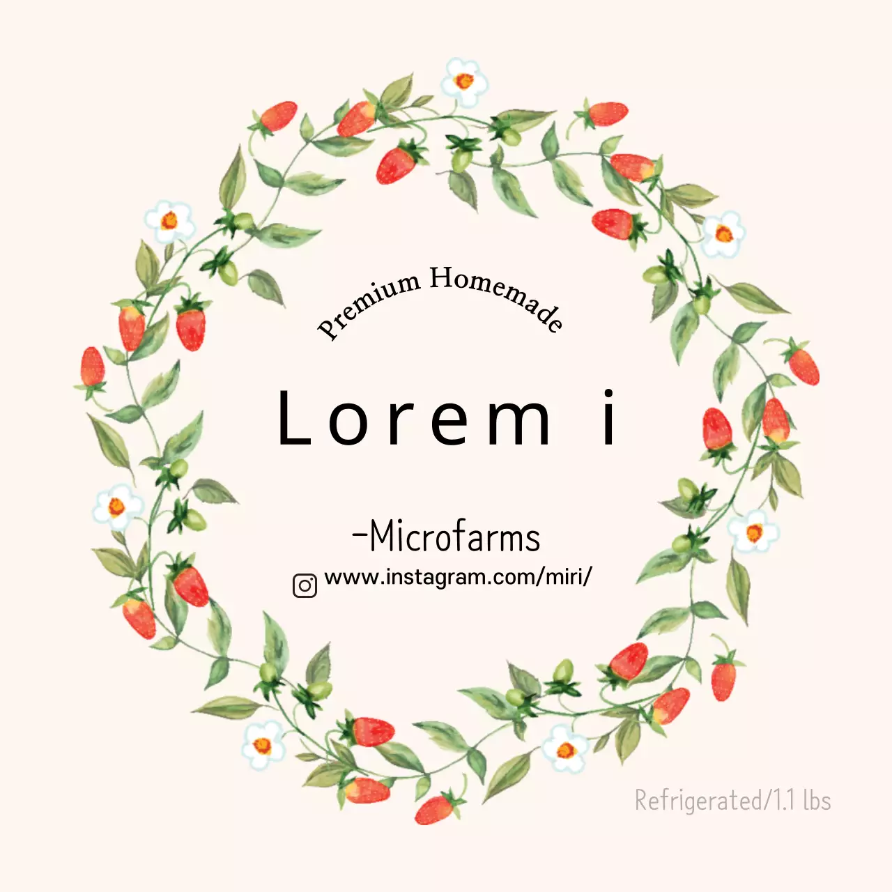 Azul morango caseiro bege