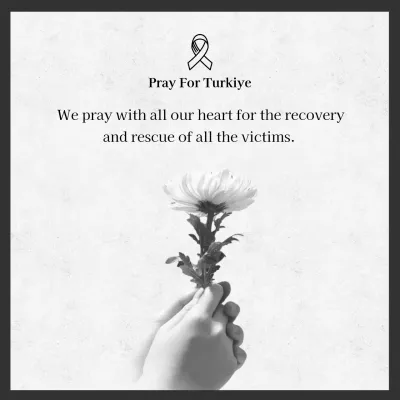 Gray chrysanthemum flower photo highlights earthquake damage memorial