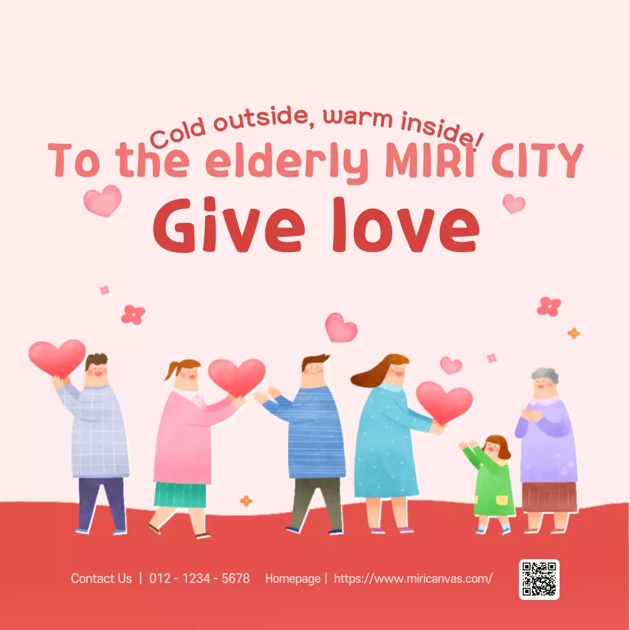 Pink Simple Community Promotion Social Media Post