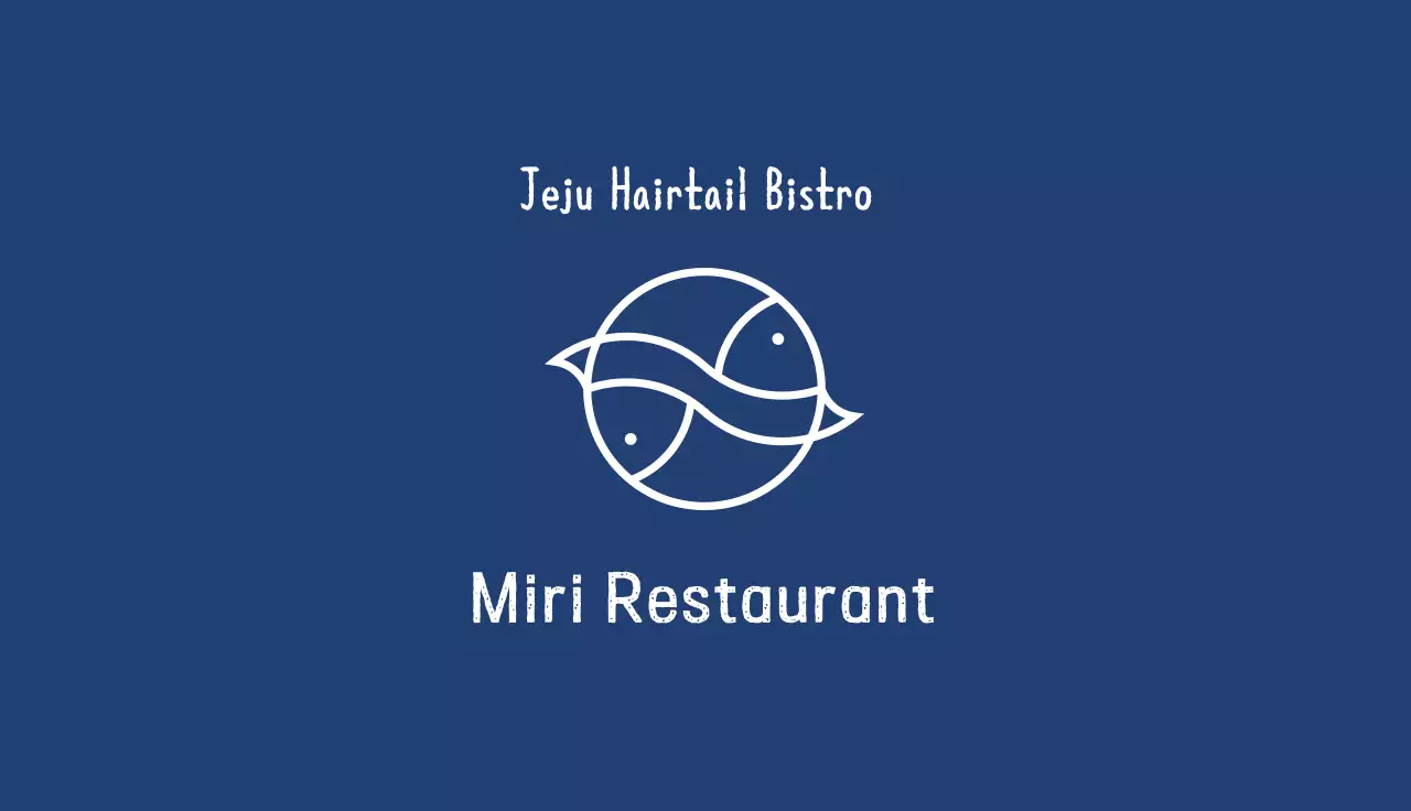 Navy Minimal Restaurant Business Card