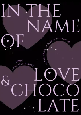 Valentine's Day with hearts and typography