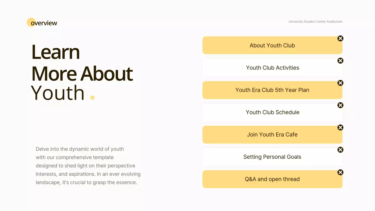 Yellow Modern Youth Event Presentation