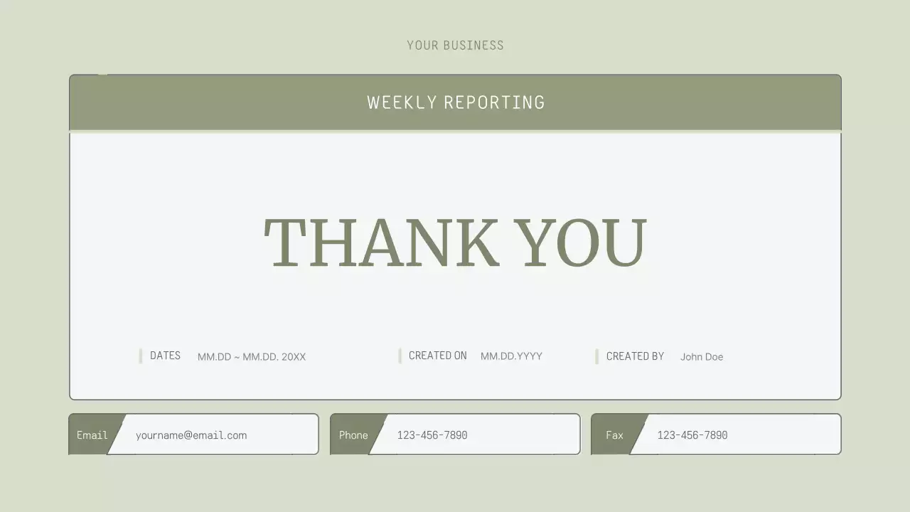 Sage Minimal Work Report Document Presentation