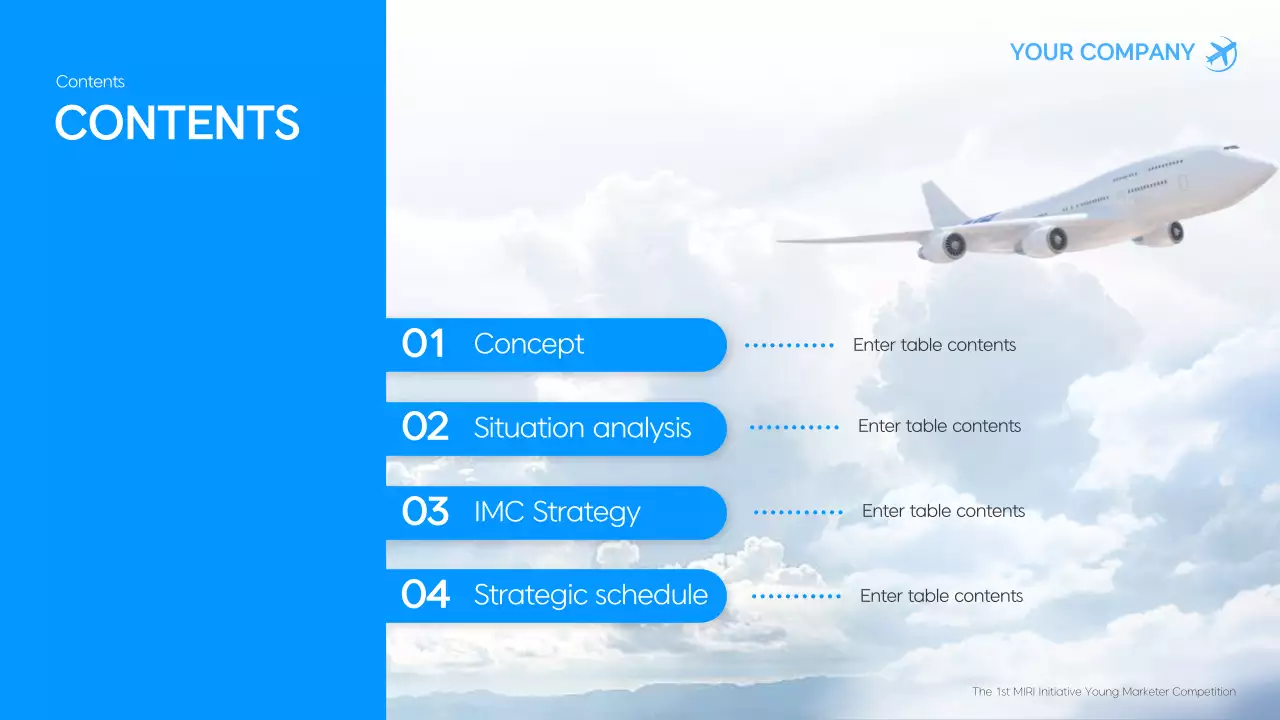 Blue Modern Airline Promotion Presentation