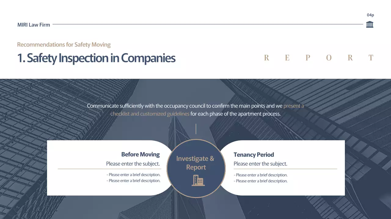 Blue Professional Law Meeting Agenda Presentation