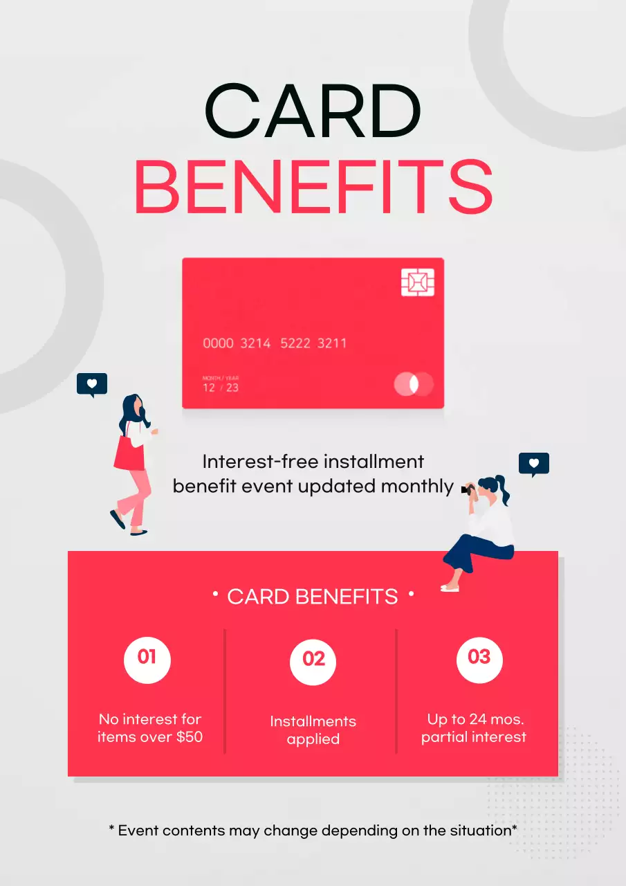 Red Modern Card Promotion Poster