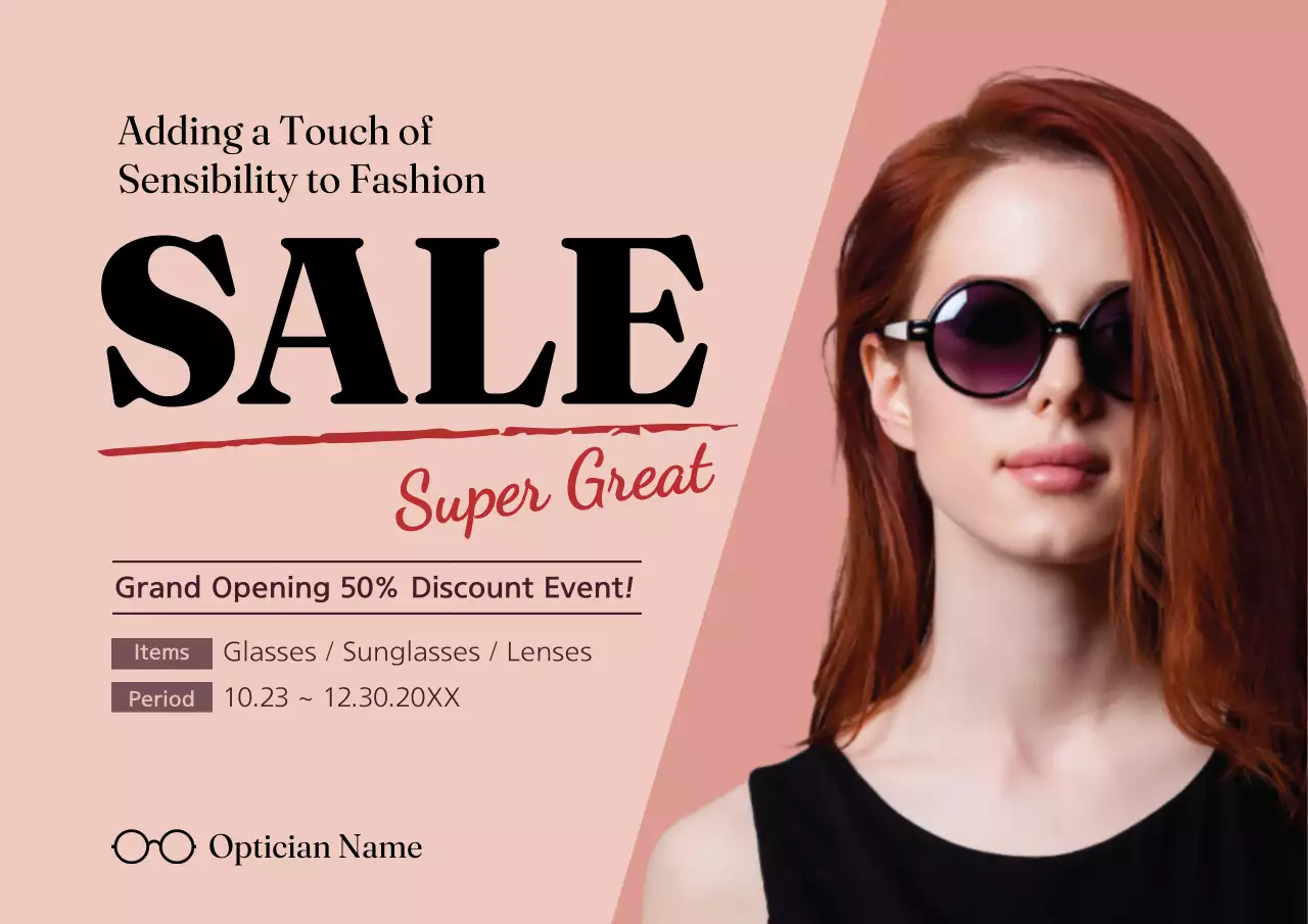 Beige Trendy Fashion Sale Promotion Poster