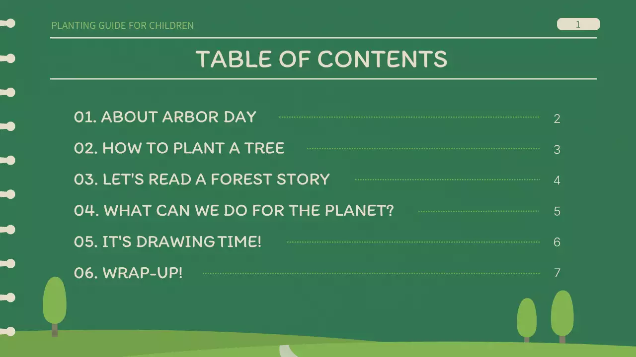 Green Illustrated Arbor Day Activity Sheet