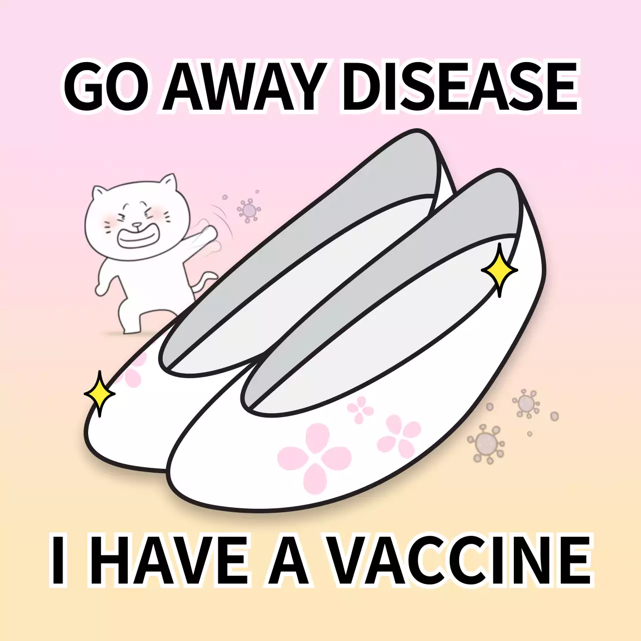 Pink Comic Vaccine Announcement Social Media Post