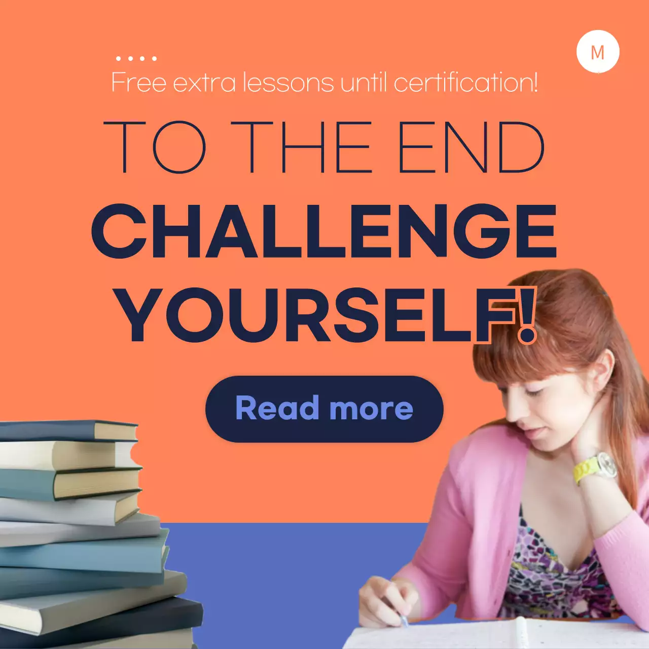 Blue Modern Education Promotion Instagram Post