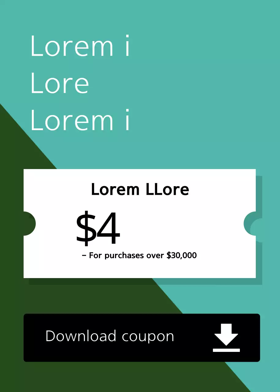 Mint Minimal Coupon Promotion Poster