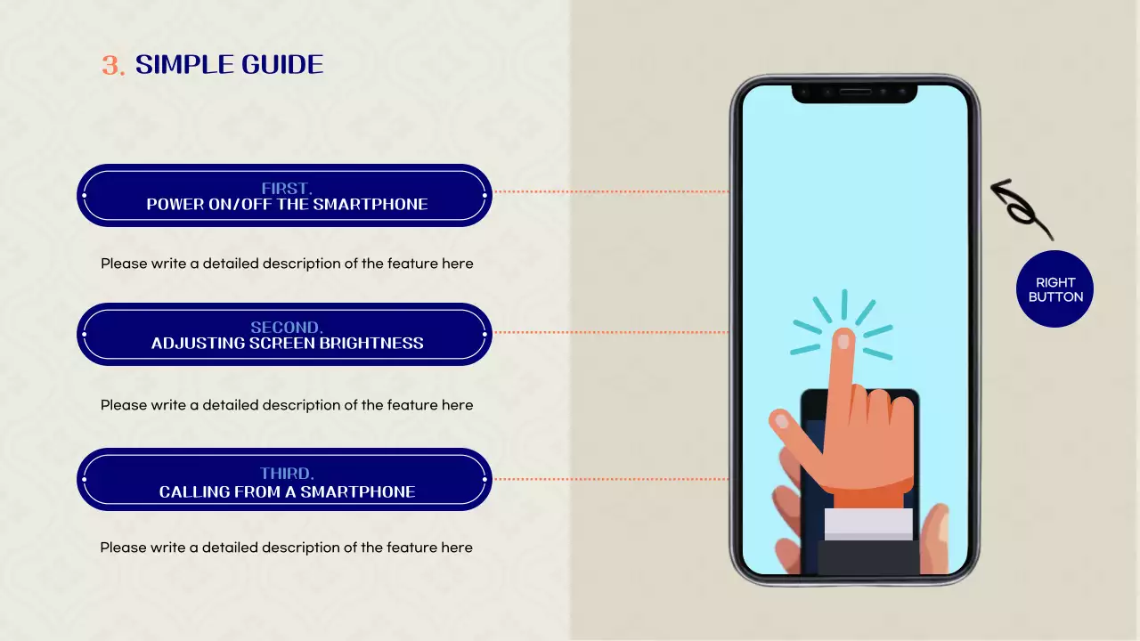 오렌지 심플 스마트폰 가이드 프레젠테이션
