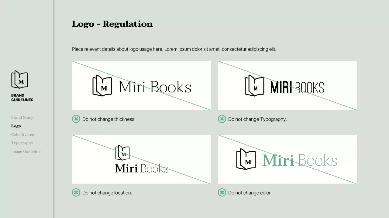 Green, clean brand identity guidelines
