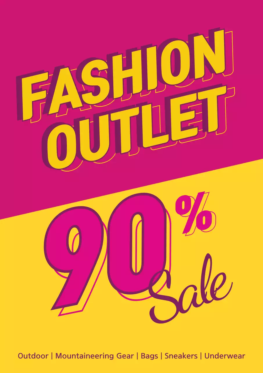 Pink Bold Fashion Promotion Poster