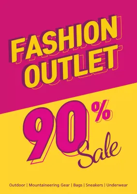 Pink Bold Fashion Promotion Poster