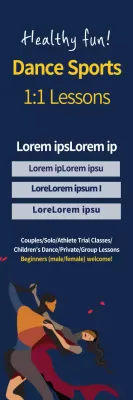 Banner de promoção de dança moderna da Marinha