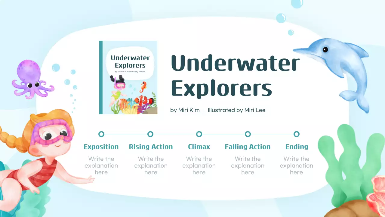 Colorful and cute ocean illustrated story reading lessons