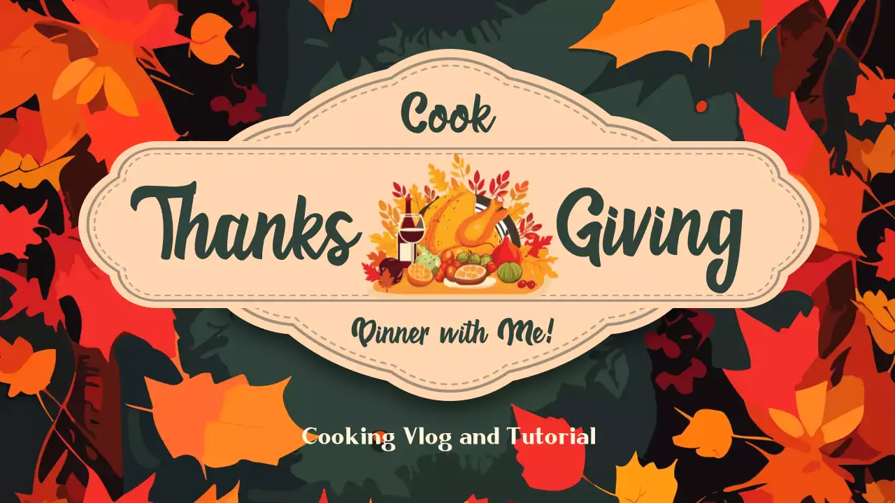 Resep Tutorial Makan Malam Thanksgiving klasik berwarna oranye dan hijau