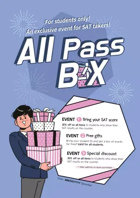 Blue Trendy Sat Event Promotion Poster