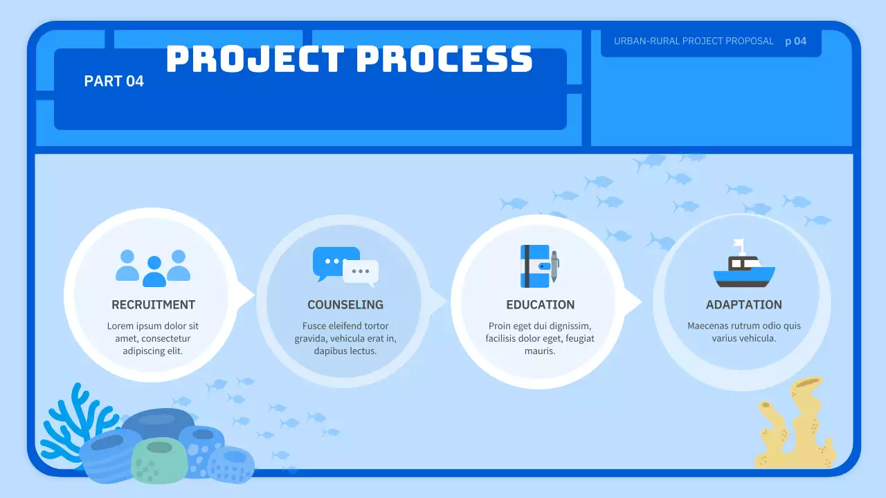 Light blue cute toy-style farming village business proposal