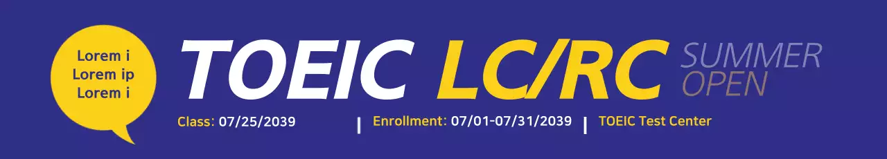 Banner de promoção do curso de idiomas profissional azul