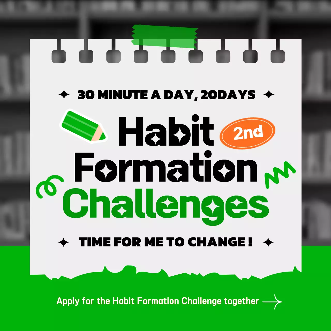 Green Modern Habit Promotion Instagram Post