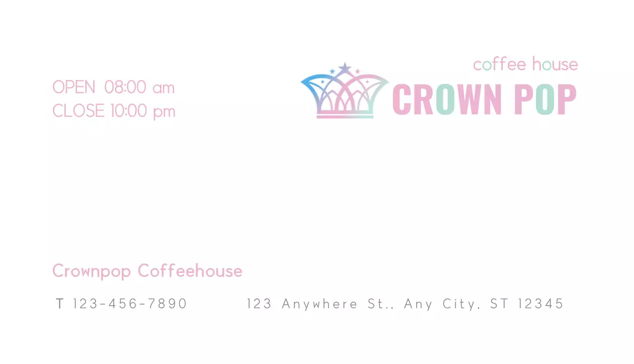 Pastel Trendy Coffee Advertisement Business Card