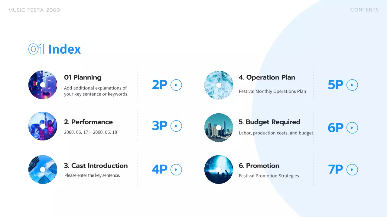 Blue Modern Music Plan Presentation