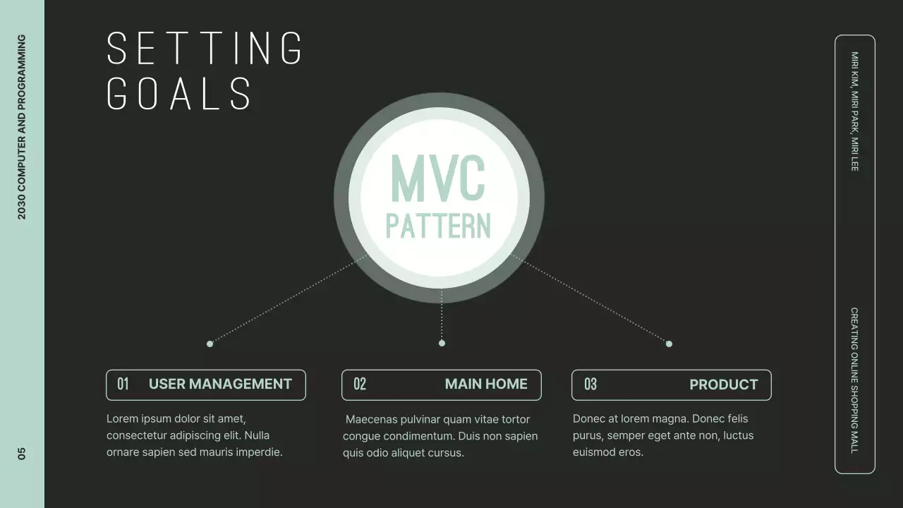 Trình bày phác thảo dự án gọn gàng bằng cách sử dụng đồ họa màu đen và bạc hà